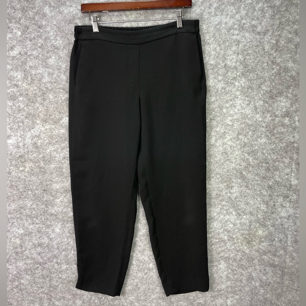 J Crew Mercantile Pants Womens 12 Black Pull On Ankle Tapered Work Office